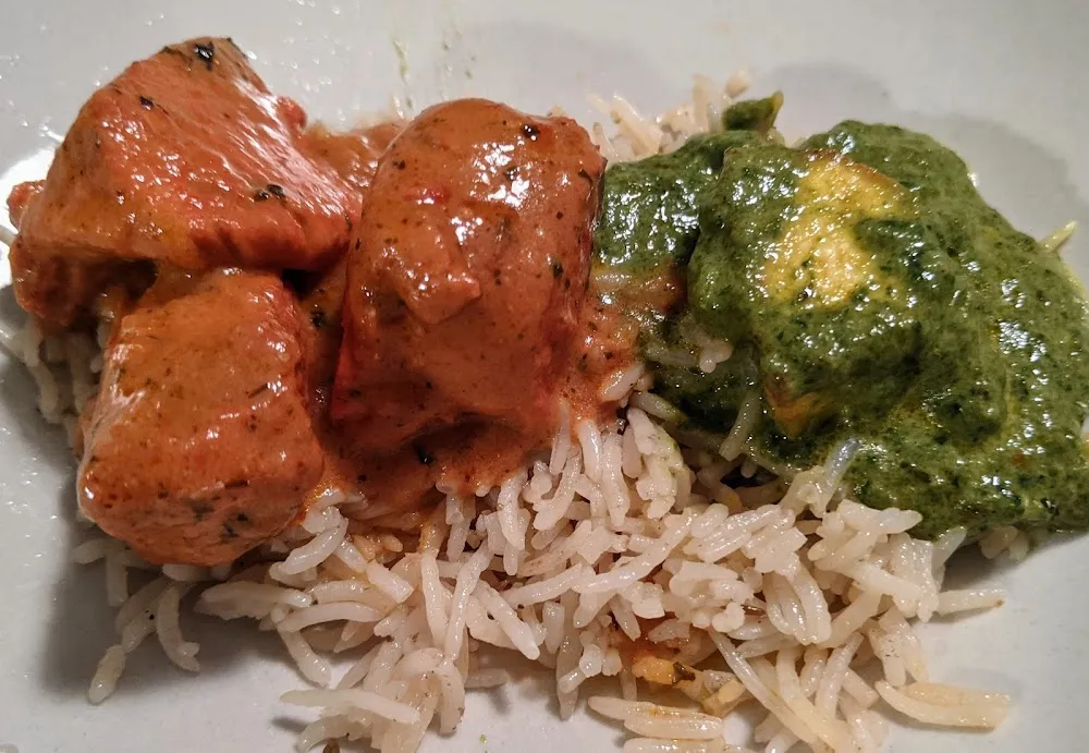 Butter Chicken and Pollock Paneer